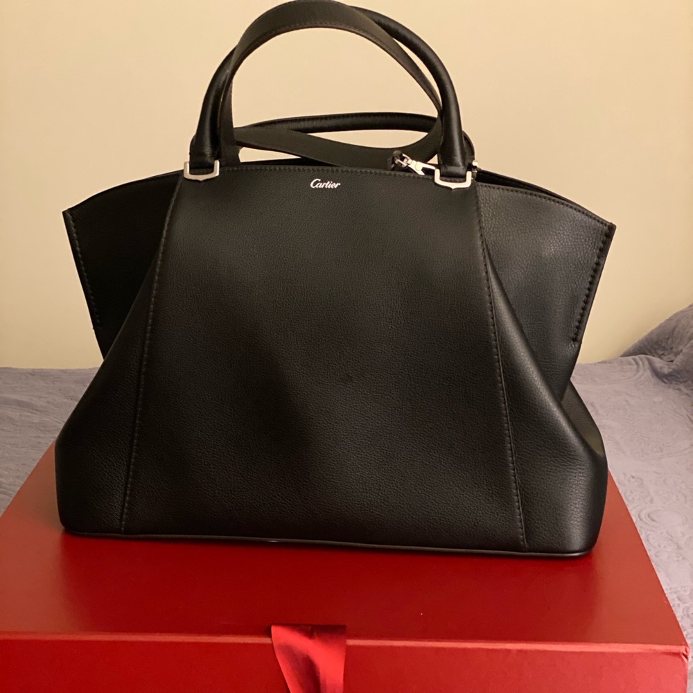 AUTHENTIC CARTIER LEATHER HANDBAG